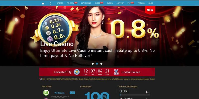 W88 đầy đủ tiện nghi